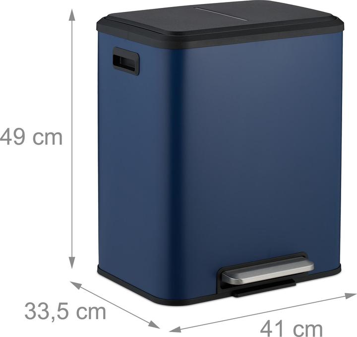 Produktbild Relaxdays Mülleimer mit 2 Fächern 2 x 15 Liter (30 l)