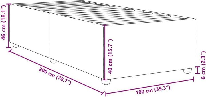Produktbild vidaXL Bettgestell (100 x 200 cm)
