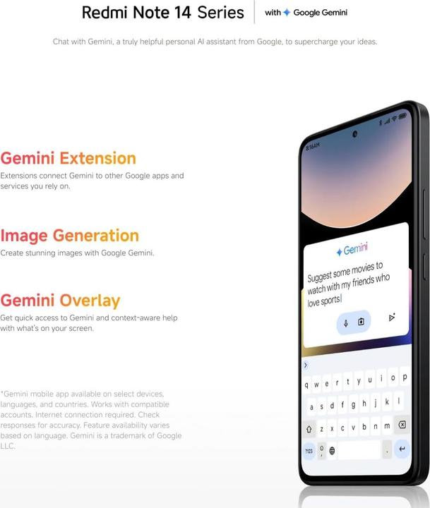 Produktbild Xiaomi Redmi Note 14 (128 GB, 6.67", Dual SIM, 5G)