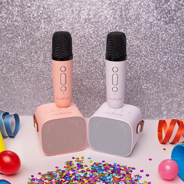 Image du produit Maxlife Enceinte karaoké Bluetooth MXKS-100 blanc (5 h)
