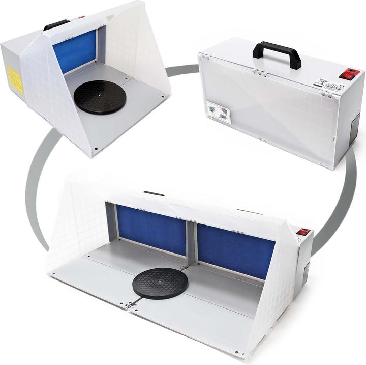 Produktbild Wiltec Komplett Set Airbrush Absauganlage 4m³/min 52dB Absaugung Farbe Farbnebel
