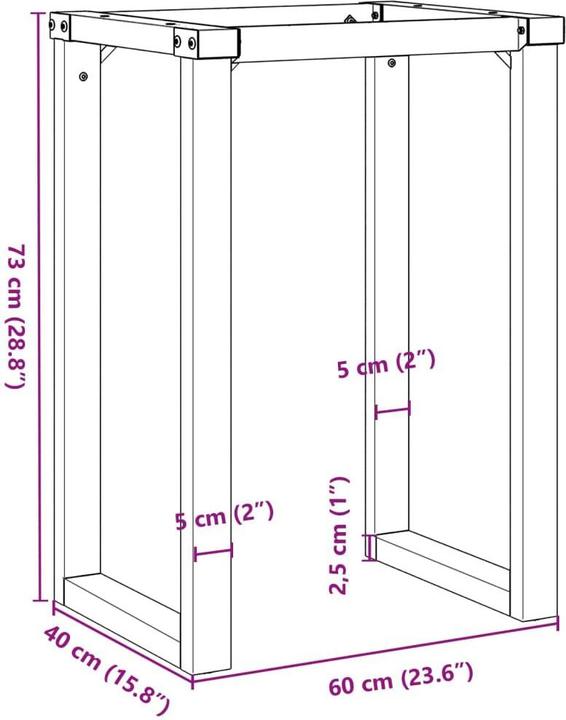 Actual product image vidaXL Esstischbein