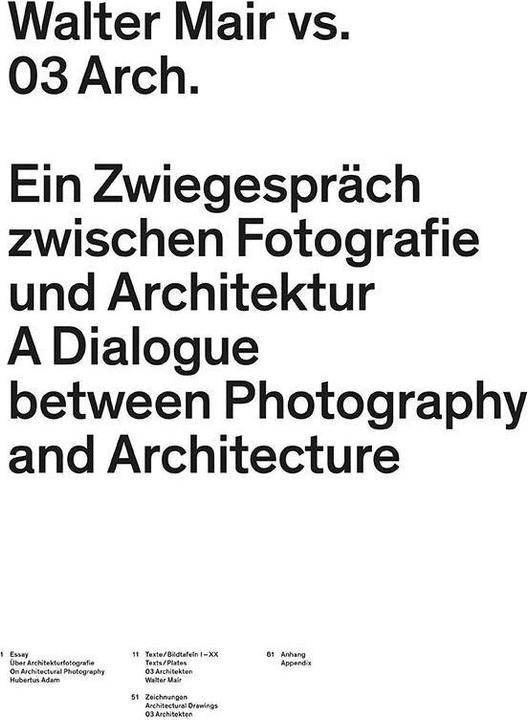 Produktbild Walter Mair vs. 03 Arch (Deutsch, Englisch, 2013)