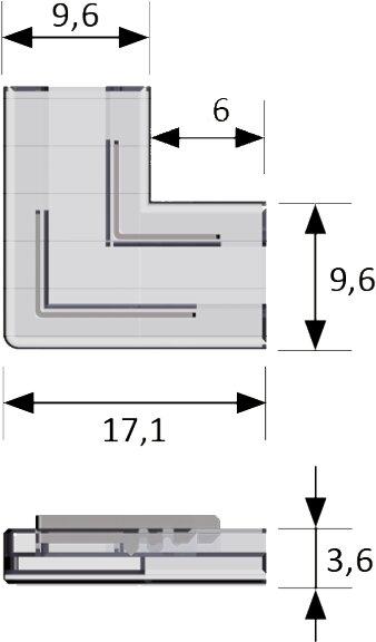 Actual product image Halemeier Eckverbinder Versa 10er Set