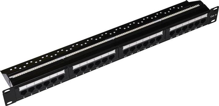 Produktbild Patch Panel 24 Porte Non Schermato Utp Cat.5e 8 Poli Rack 19 (U/UTP, UTP, CAT5e)