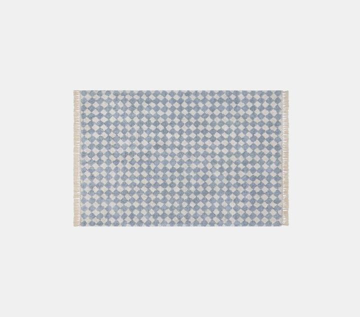 Produktbild Loberon Teppich Wayburn blau/creme (140 x 200 cm)