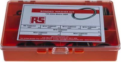 RS PRO Self Centering Metric Bonded Washer Kit