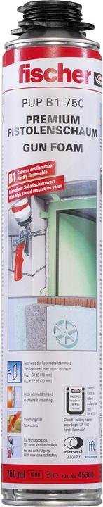Actual product image Fischer Gun foam flame retardant PUP HF (750 ml)