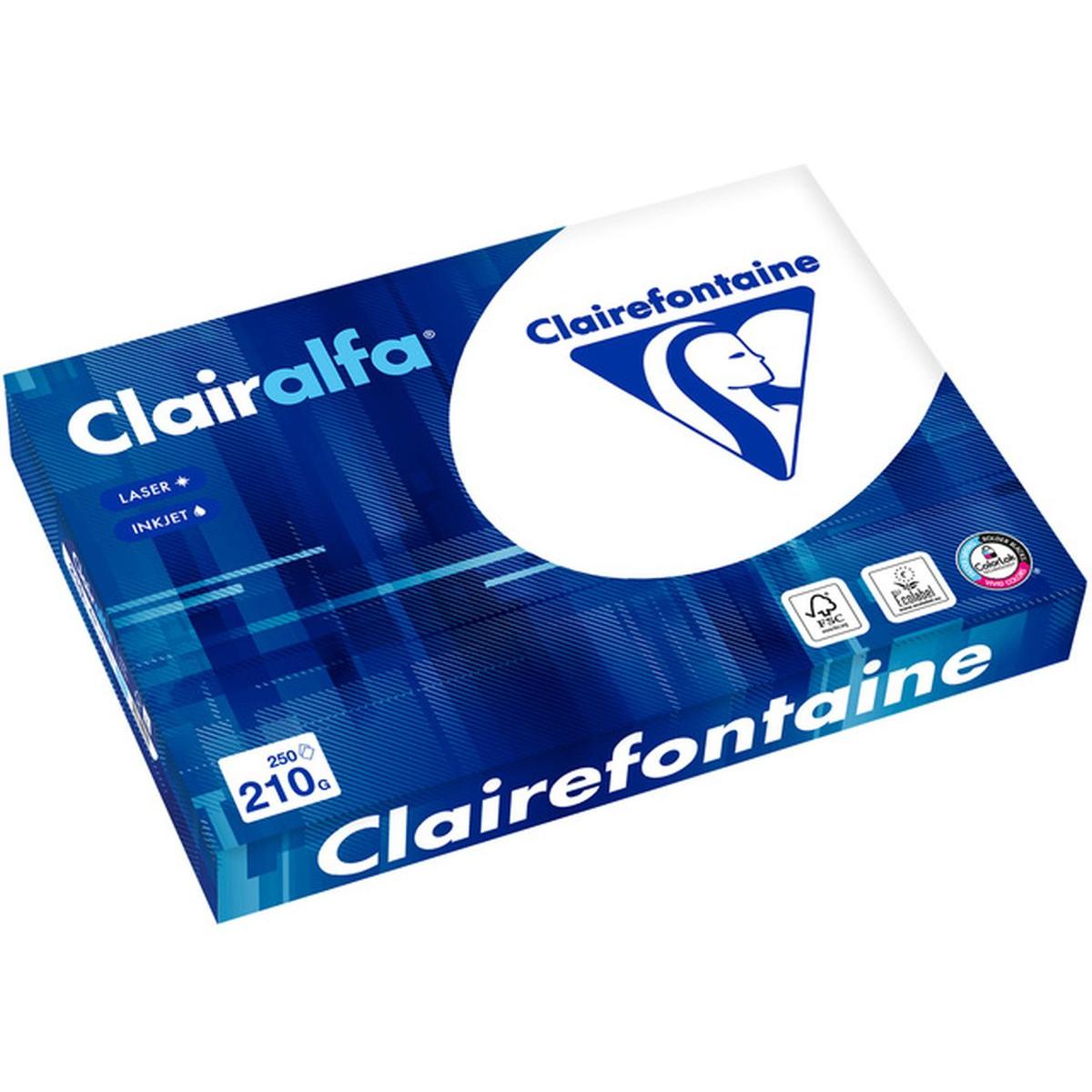 Clairefontaine, Kopierpapier, Kopierpapier Clairalfa DIN A3 210 g/qm 250 Blatt (210 g/m², 250 x, A3)