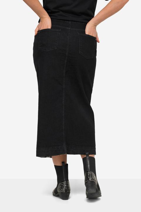 Image du produit Angel of Style Jupe maxi en jean coupe Straight à 5 poches, avec fente d'aisance à l'avant (54)