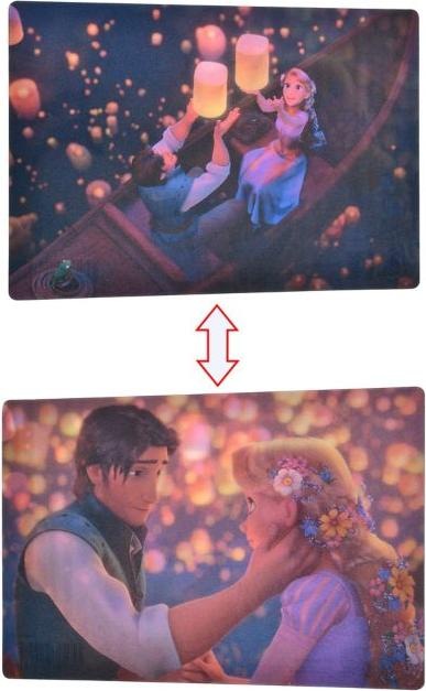 Immagine prodotto Disney Rapunzel & Flynn Rider, Pascal Postkarte Kanu Lenticular
