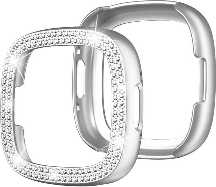 Immagine prodotto Cover-Discount Fitbit Versa 4 / Sense 2 - Custodia protettiva con strass glitterati argento
