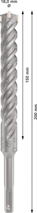 Actual product image Bosch Zubehör PRO SDS plus-5X hammer drill bit, 18 x 150 x 200 mm (18 millimetres)