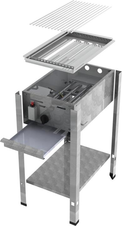 Produktbild ChattenGlut Gasbräter 1-flammig mit Einzelne Edelstahlstäbe als Rost (4.50 kW)