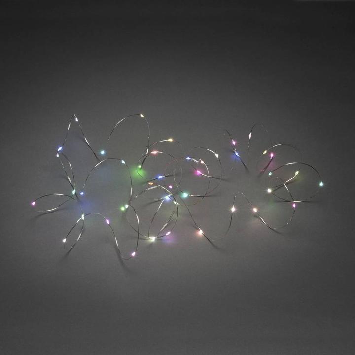 Produktbild Konstsmide 6333-590 Micro-Lichterkette Innen netzbetrieben 50 LED Bunt Beleuchtete Länge: 4.9 m (4.90 m)