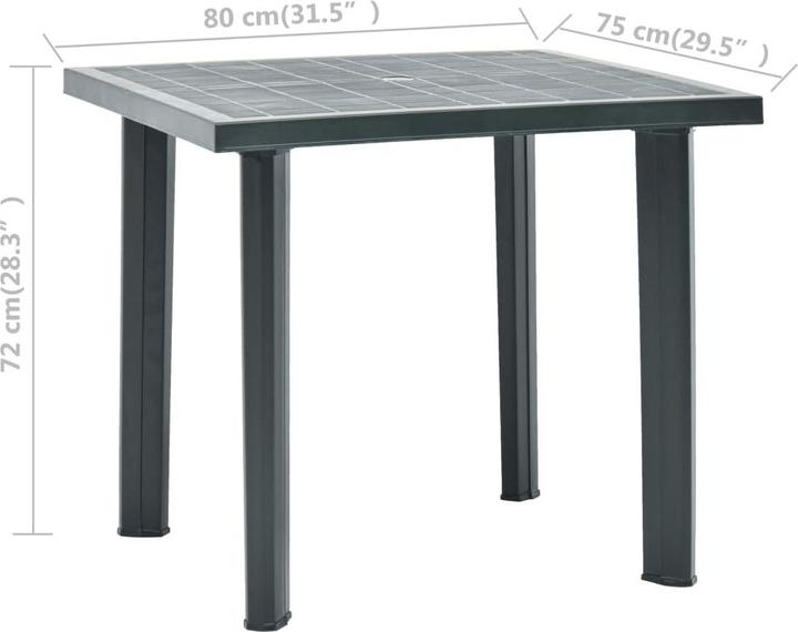 Produktbild vidaXL Gartentisch (80 x 75 x 72 cm)