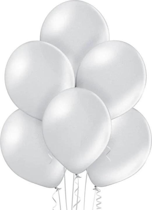 Actual product image Belbal Balloon metallic silver, Ø 30 cm, 50 pieces (50 x)