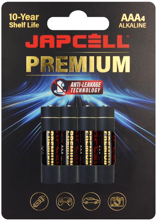 Actual product image Japcell Japcell Premium AAA-Alkalibatterien - 4 Stück Blister (4 pcs., AAA)