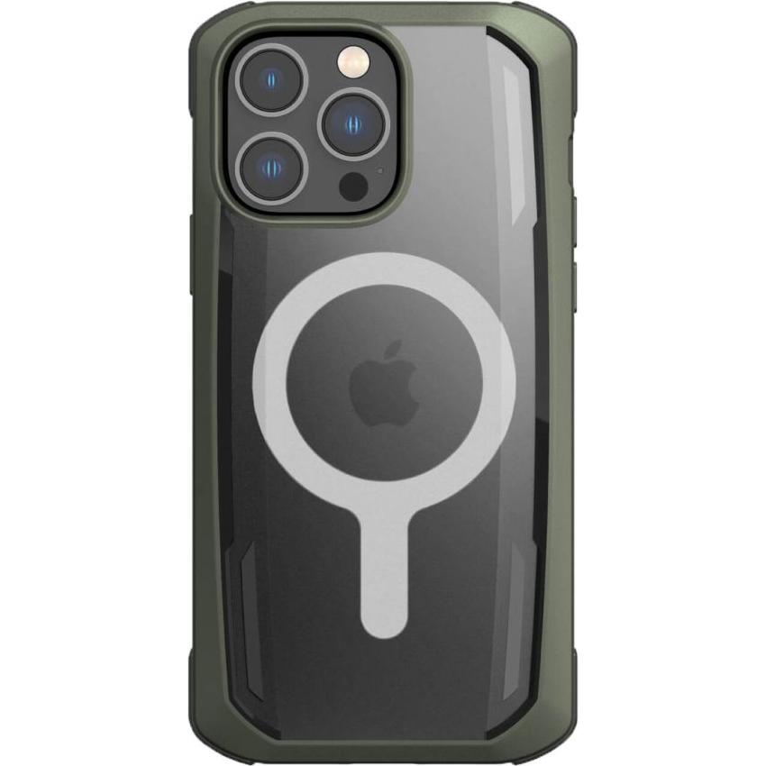 X-Doria Raptic Secure Case für iPhone 14 Pro mit gepanzerter grüner MagSafe-Hülle (Apple iPhone 14 Pro), Smartphone Hüll...