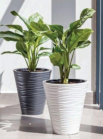 Produktbild ‎Form Plastic Flowerpot Form Plastic Sahara 2722, plastic, Ø 40 cm, grey (40 x 44 cm)