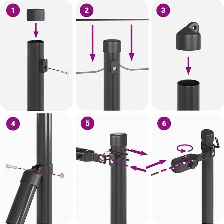 Actual product image vidaXL Zaunpfosten