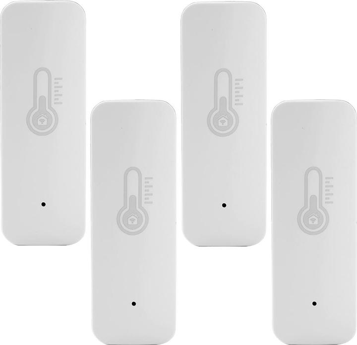 Actual product image Casativo Temperatur- & Luftfeuchtigkeits-Sensor mit Sprachsteuerung & App, 4er-Set
