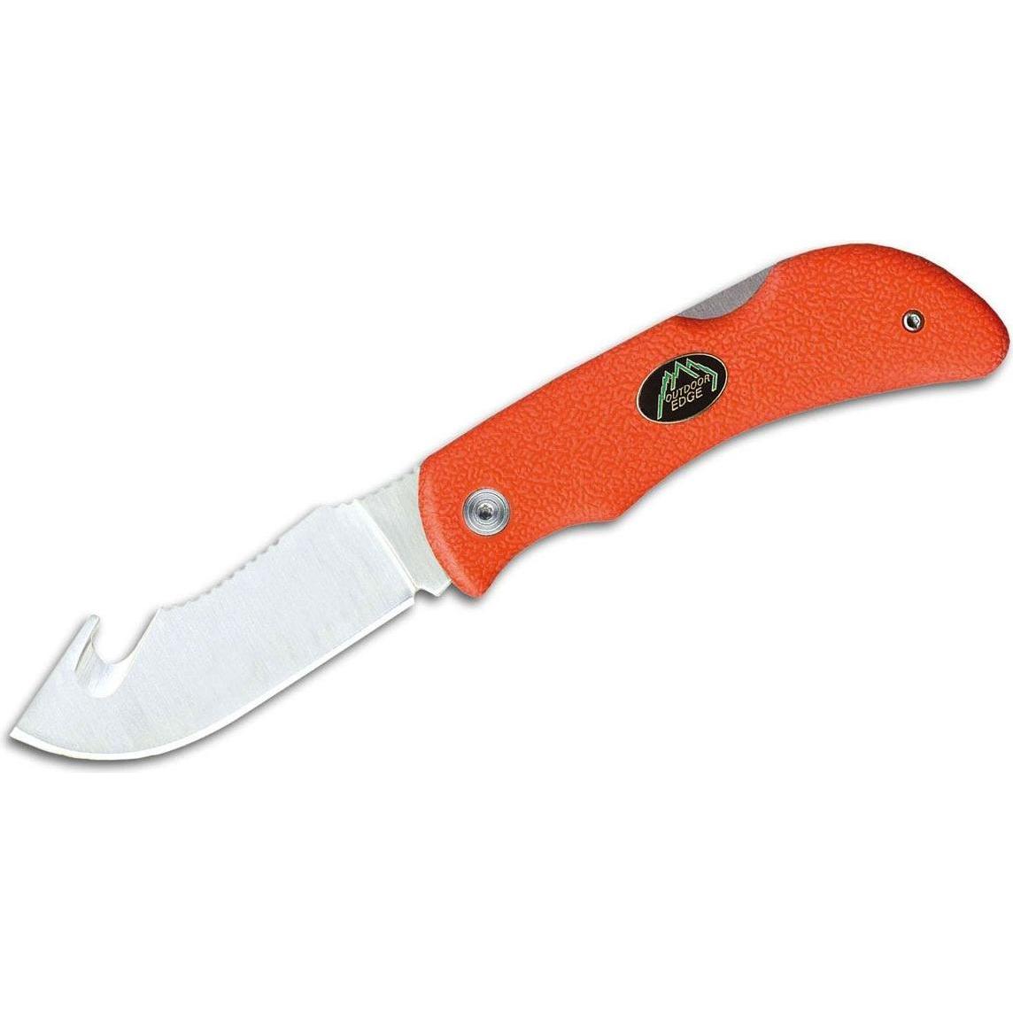Outdoor Edge, Mehrzweckmesser, Grip Hook Blaze Orange Blister (8.10 cm)