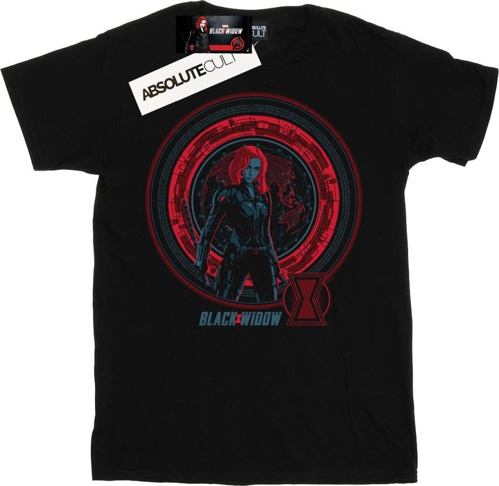 Image du produit - T-shirt BLACK WIDOW MOVIE COMPUTER GLOBE - Femme (M)