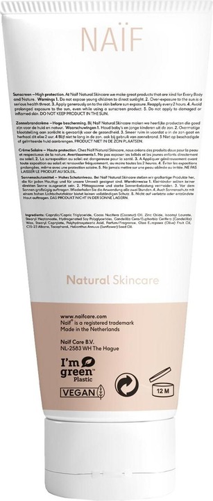 Actual product image Naïf SPF50 Baby & Kids (Sun cream face, SPF 50, 200 ml, 225 g)