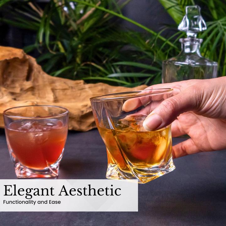 Immagine prodotto Intirilife 4x Bicchiere da whisky 'TWISTED (4 x, Bicchiere da whisky)