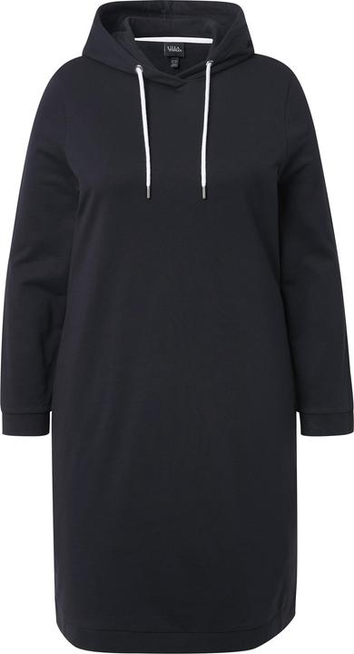 Produktbild Ulla Popken Loungwear-Kleid, Kapuze, weich angeraut, Rippbündchen (62)
