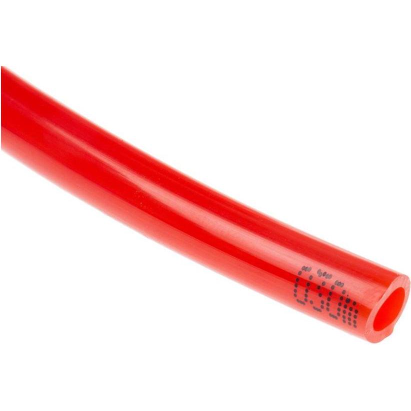 RS PRO Polyurethane Tube, Red, 4mm ID, 6mm OD (9172422)