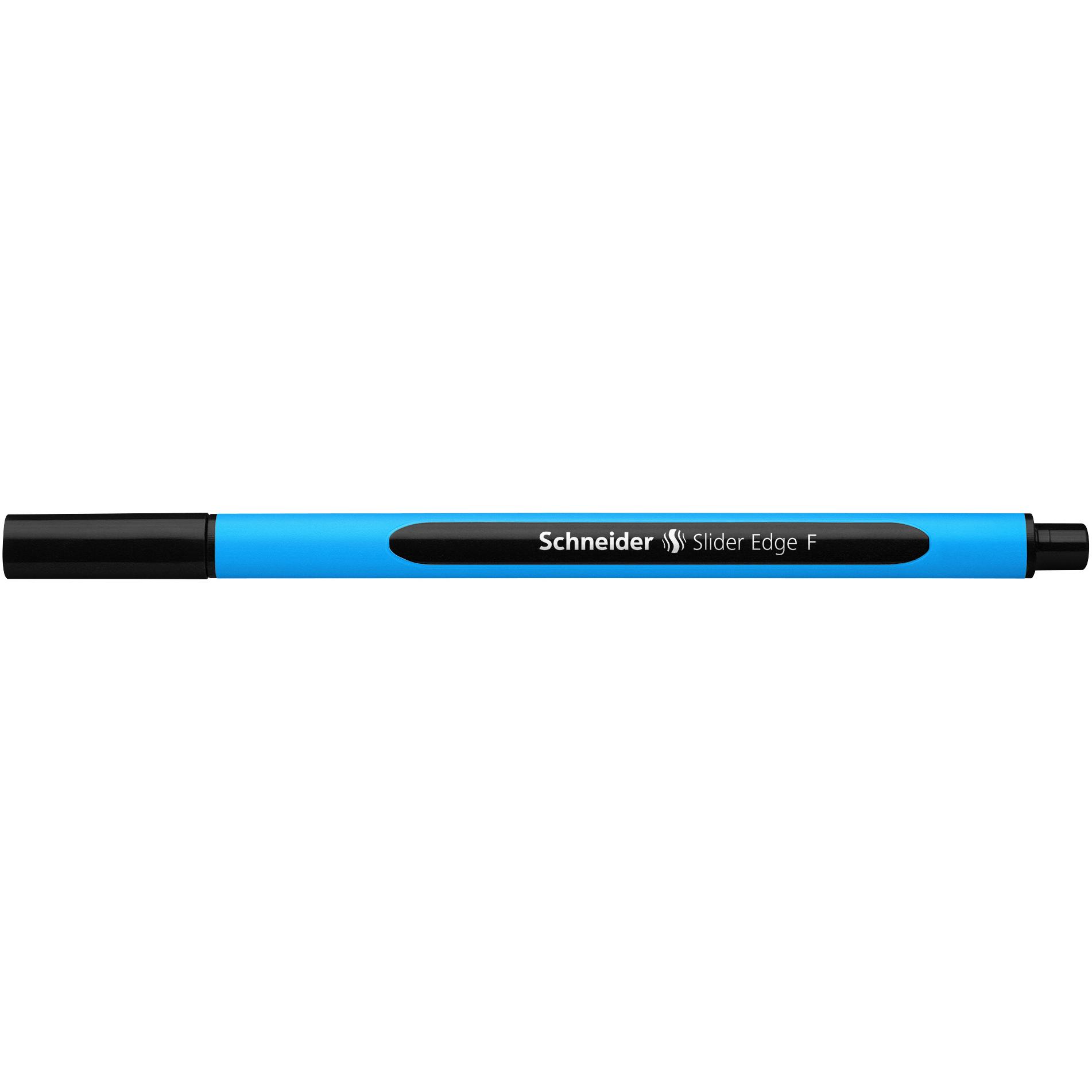 Schneider, Schreibstifte, Kugelschreiber Slider Edge schwarz, Strichstärke: F (fein) (Blau, Schwarz, 1 x)