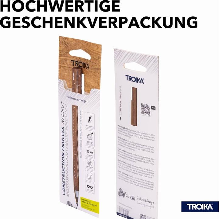 Produktbild Troika Multitasking-Bleistift CONSTRUCTION ENDLESS WALNUT (0.70 mm, HB, 1x)