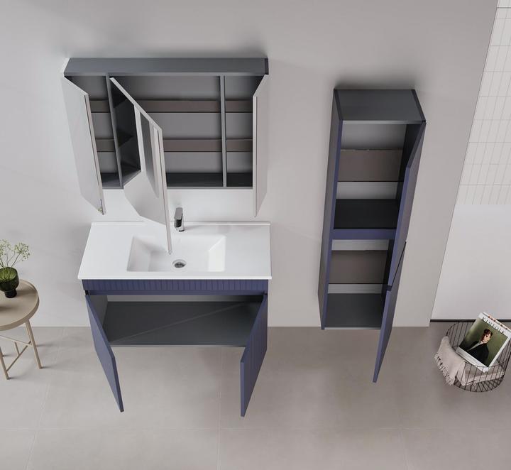 Produktbild Homitis Tivoli 100 Bathroom Cabinet With Sink & Mirror Set (2 Pieces)