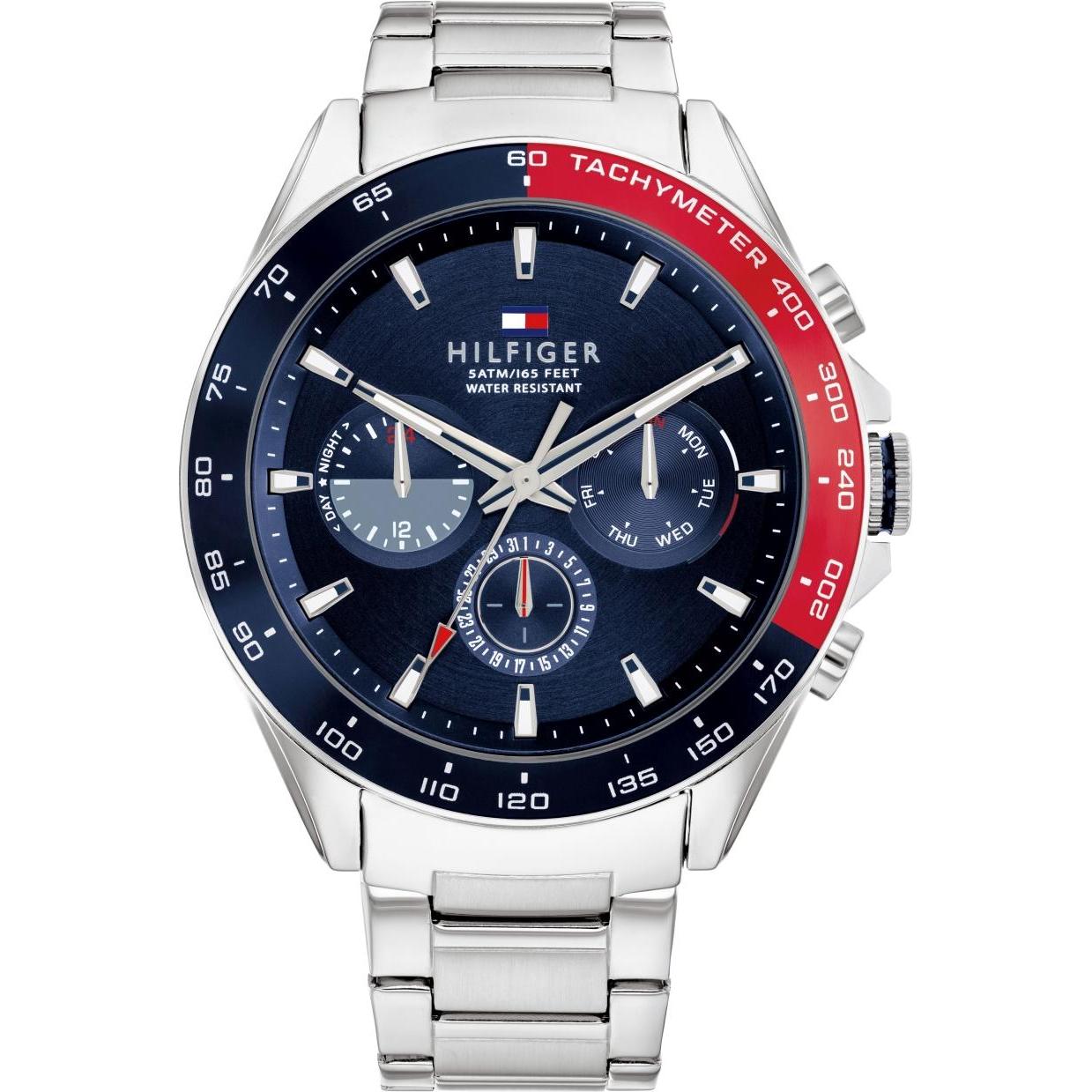 Tommy Hilfiger, Armbanduhr, Owen, Silber, (Analoguhr, 46 mm)