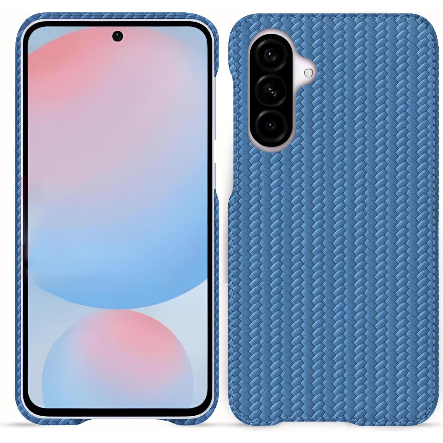 Noreve Lederschutzhülle (Samsung Galaxy A55), Smartphone Hülle, Blau