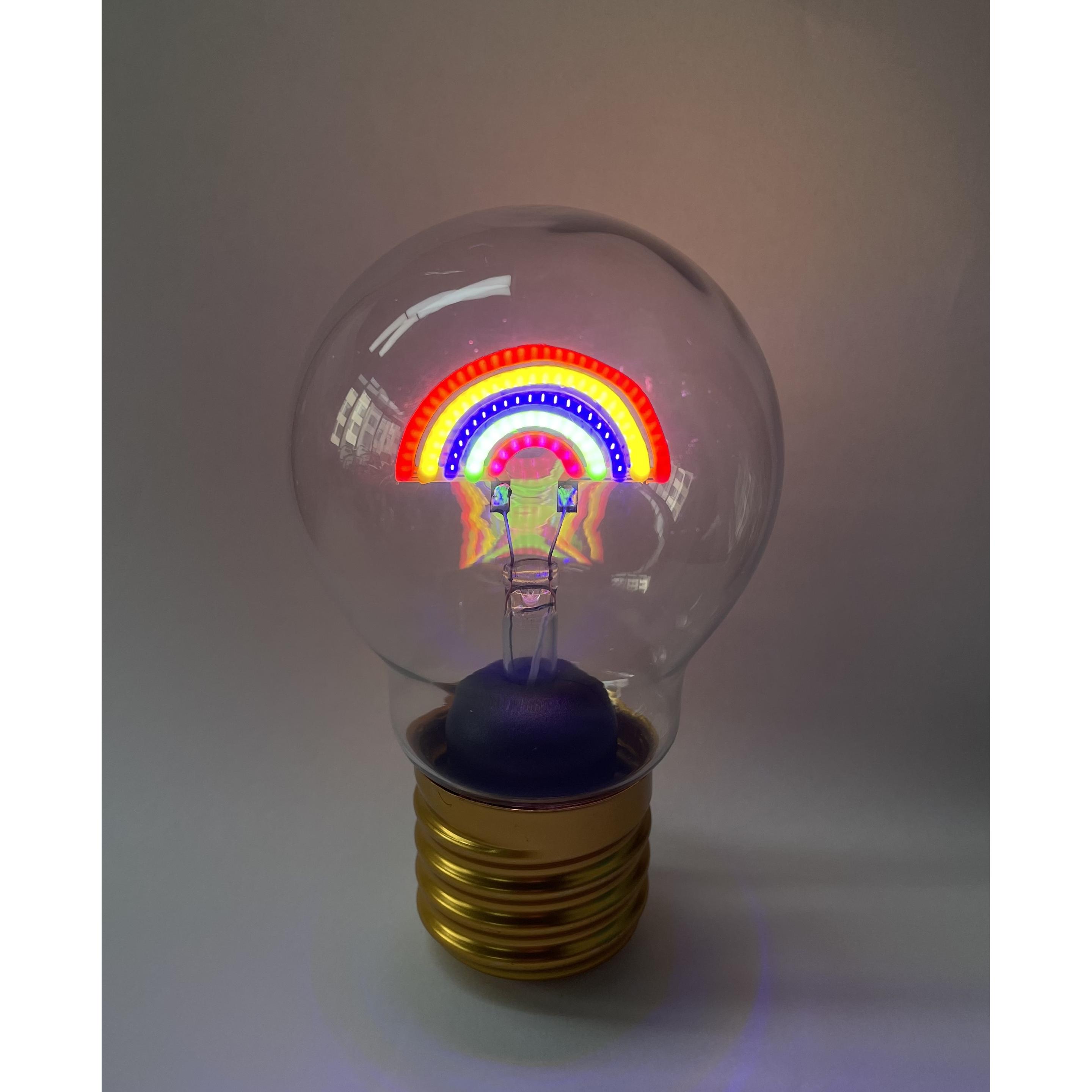 Thumbnail - Total Juggling, Tischlampe, iTotal - Glühbirnenförmige Lampe - Regenbogen
