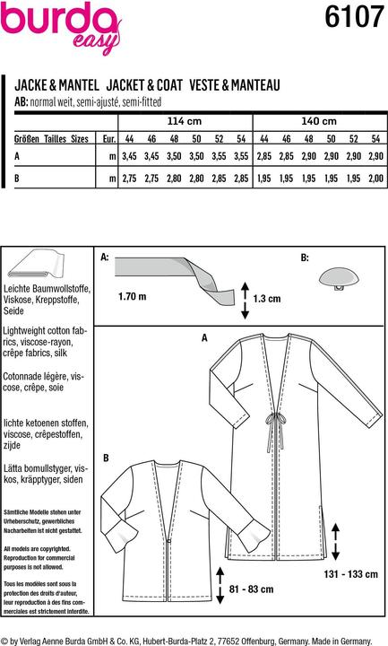Produktbild Schnittmuster Blusenjacke