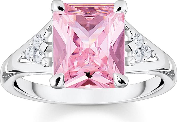 Immagine prodotto Thomas Sabo Anello con pietre bianche e rosa Argento (56, 925 Argento)