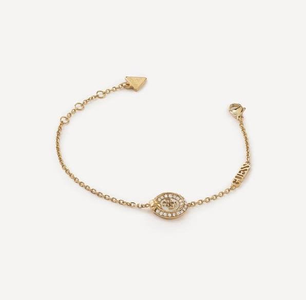 Guess Fashion gold-plated bracelet with zircons Knot You JUBB04053JWYGWHS (18.50 cm, Surgical steel)