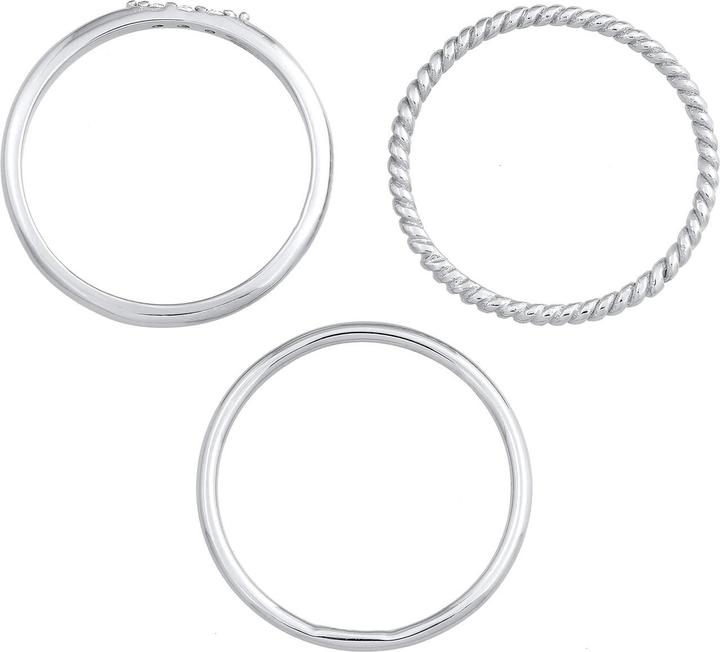 Produktbild Elli Bandring, Kristall Ring, Ring Set (54, 925 Silber)