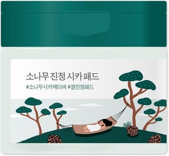 Actual product image Round Lab Pine Calming Cica Pad Unscented Exfoliating and Toning Pads for All Skin Types 50 Sheets (Cleansing scrub)