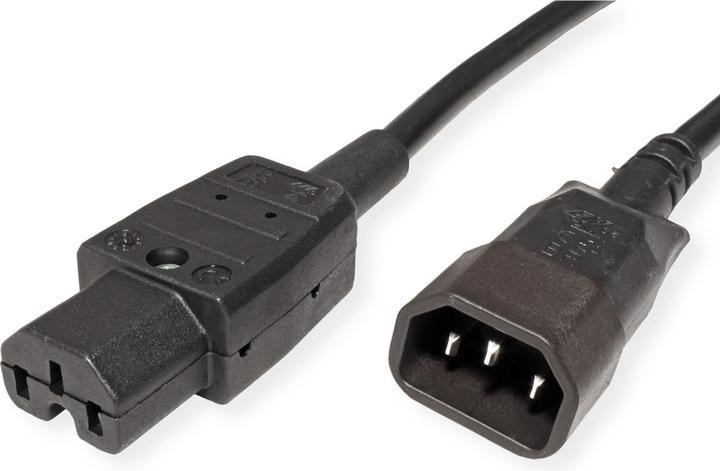 Produktbild Bachmann mains cable cold appliance plug IEC320 C14 - hot appliance socket IEC320 C15 black 1.5m (1.50 m)