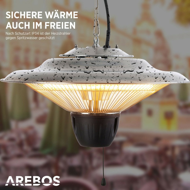Actual product image Arebos Infrared ceiling heater