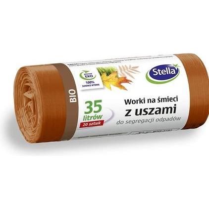 Stella Worki z uszami do segregacji odpadów BIO 35L brązowe 1op.-20szt., Abfallsack, Braun