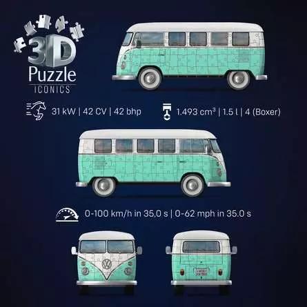 Produktbild Ravensburger 3D Puzzle 162 Teile - Iconics: Volkswagen T1 (162 Teile)