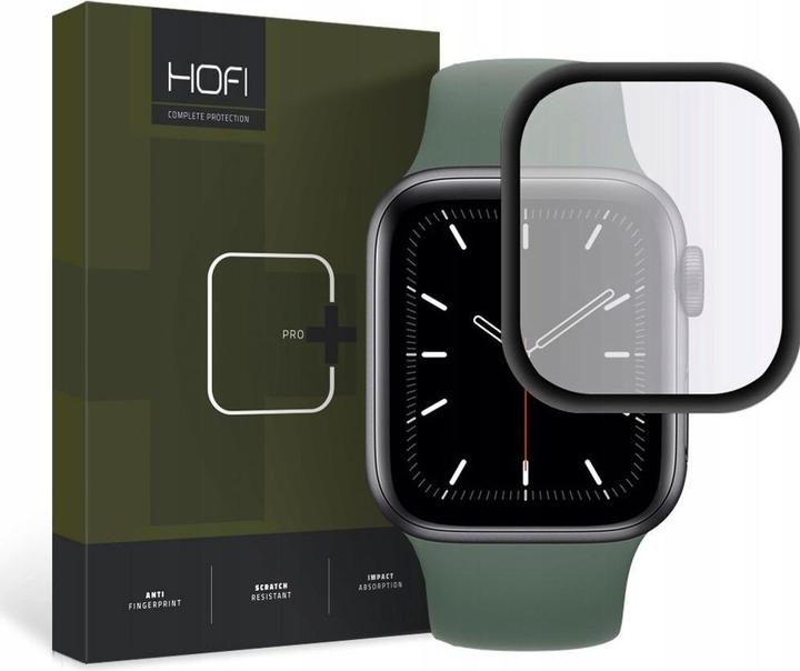 Actual product image Hofi HYBRID GLASS HYBRID GLASS APPLE WATCH 4 / 5 / 6 / SE 1 / 2 / 3 (40MM) BLACK