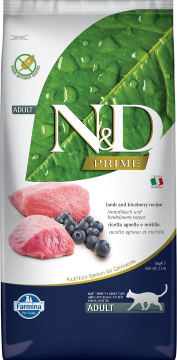 Produktbild Farmina N&D Prime Cat Lamb & Blueberry Adult 5 kg (Adult, 1 Stk., 5000 g)