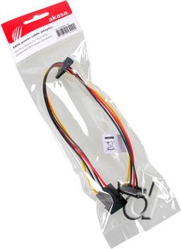Produktbild Akasa Stromadapter 4-Pol Molex an 2x SATA - 30cm